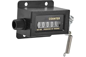 Garosa Contatore Meccanico con Funzione di Azzeramento, Design a Specchio in Vetro Trasparente, Strumento di Conteggio Accurato a 5 Cifre per Conteggio di Balle e Numeri