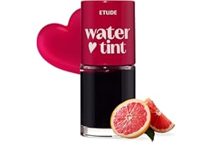 ETUDE Dear Darling Water Tint 4 Red Grapefruit Ade Vivid Color Lip Stain With Moisturizing Weightless 0.3 Fl Oz (Pack Of 1) Red Grapefruit Ade