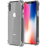 Jenuos Cover Custodia Trasparente Antiurto Paraurti Silicone TPU per Apple iPhone XS/iPhone X/iPhone 10 5.8" - Trasparente (I