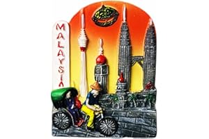 MOIILVCLA Kuala Lumpur Malezja magnes na lodówkę pamiątka lodówka dekoracja magnetyczna naklejka ręcznie malowana kolekcja rękodzieła