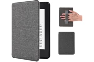 DEESOOCO Funda para Kindle de 11ª generación 2022 con magnética, 6 Pulgadas, Lector electrónico, Funda Ligera con función de Encendido y Apagado automático y Correa de Mano Grey