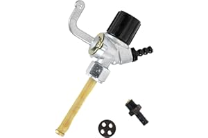 BISOMO Benzinhahn, Kraftstoffhahn mit Messingsieb und Wassersack für Simson Schwalbe KR51/1, KR51/2 und SR 50