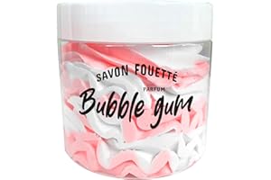 French Tendance - Savon Fouetté 190 ml – Senteur Bubble Gu, – Nettoie, Hydrate et Adoucit la Peau – Texture Crémeuse – Idéal Douche, Bain & Rasage – Soin Cocooning