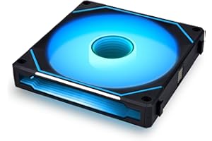Lian Li UNI Fan SL-Infinity UF-SLIN140-1B Ventilateur ARGB à miroir infini pour montage série, effets d'éclairage personnalisables, connexion par câble sans contrôleur, noir