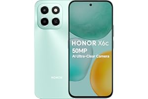 HONOR X6c,Unlocked Mobile Phones, 6.61-Inch 120Hz Eye Comfort Display,6+128GB,5300 mAh Long-lasting Battery,50 MP AI Ultra-Clear Camera,Extreme Drop&Water Resistance,Android 15,Ocean Cyan