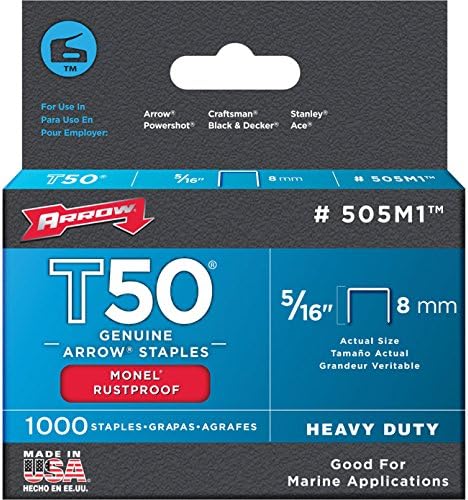 Elite Choice Arrow T50 Monel 12mm / 1/2" Staples [Pack of 5000] [Top Spec] - Min 3yr Warranty