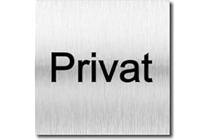 MANSCHIN-LASERDESIGN Türschild Privat Schild UV Druck 12 x 12cm - 3mm Aluverbund - Made in Germany Art.Nr. 2001