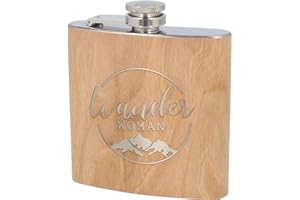 ‎SPRUCHREIF Spruchreif | Flachmann aus Edelstahl mit Gravur „Wander Woman“ | Originelle Geschenkidee für Frauen & Wanderinnen | Perfektes Outdoor-Geschenk