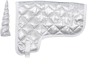Panduro Hobby Horse | Kit de traje de unicornio | Tema de purpurina con cuerno de unicornio | Accesorios para caballos | Plata