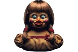 AUFQUWK Classic Horror Movie Collectible Duck Figurine, 3.55'' Character Resin Duck Statue, Weird Halloween Decorations Indoor, Beetlejuices Annabelles Frankensteins Duck Figure Ornament, for Halloween Decor