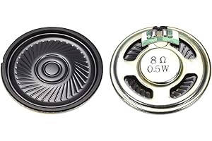 SOURCING MAP Sourcingmap - Altoparlante magnetico di ricambio da 0,5 W, 8 Ohm fai da te, 40 mm, forma rotonda, per 2 pezzi