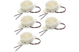Hailege 5pcs 95DB Alarm Buzzer SFM-27 High-decibel 3-24V 12V Electronic Buzzer Beep Alarm Intermittent Continuous Beep for Arduino