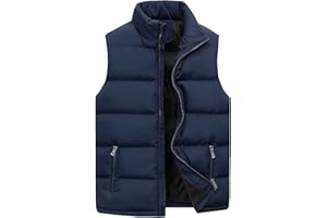 KOBILEE Gilet Uomo senza Cappuccio Cotone Gilet 100 Grammi Corto Imbottita Piumino Smanicato Leggero Senza Maniche Giubbotto Smanicato Antivento Invernale Giubbino Giacca Caldo