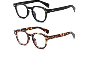 YAMEIZE Rettangolo Luce Blu Occhiali - per le Donna Uomo Piccolo Anti Fatica Blu Occhiali da Vista Luce del Computer Gaming (Leopard Clear)