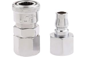 MGOODOO Air Line Hose Fittings 3/8" BSP Female Thread Quick Release Coupler Connector-Pack of 2