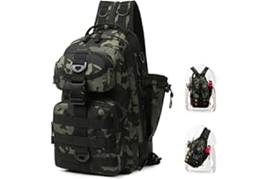 Auniq Sac De Pêche pour Matériel, Sac à Dos De Pêche Sac De Pêche D'extérieur à Pêche à Bandoulière Sac à Dos Tactique Sac à Dos Extérieur Sac à Bandoulière Pêche Cadeau De pour Homme et Femme