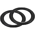 sourcing map Rubber Speaker Foam Edge Surround Rings 5 Inch 87mm x 130mm Perforated Subwoofer Rings Replacement Parts for Speaker Repair or DIY Black 2 Pcs