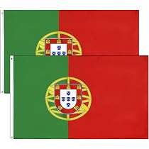 Drapeau Portugal 60x90cm - Tissu Polyester Renforcé, Couleurs Vives, 2 Oeillets Métal - Pour Intérieur/extérieur