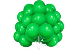 YOYOIN 30 Pezzi Palloncini Verdi in lattice Elio Palloncini Verde 12Pollici con Nastro per Ragazze Ragazzi Festa di Compleanno Baby Shower Matrimonio Bridal Shower Safari Jungle Natale Capodanno Decorazioni