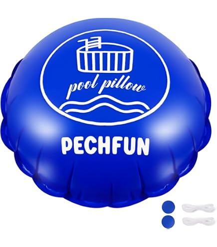 FoundGo Poolkissen Winter Rund XXL 4m – 0,4 Mm Stark, Mit 4 Ösen, Inkl. Seil & Reparaturset, Für Pool-Überwinterung