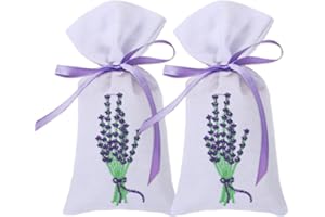 JTKREW 2 Stück (20g*2) Lavendel Duftsäckchen Kleiderschrank Duftsäckchen Lavendel getrocknet Lavendel getrocknet Mottenschutz für Kleiderschrank, Auto Duft, Raumduft– Lavendelsäckchen