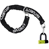 URBAN UR59120 Mini U Anti-Theft Lock with Chain Loop 120 cm, Double Function, Safer for Motorcycle Padlock, High Security Loc