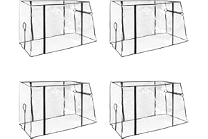 ‎BODYGAD 4pcs Regenschutz für Bollerwagen Kinder, Kesser Bollerwagen Regenverdeck Transparent Regenabdeckung für Handwagen Faltbare Strand RegenschutzhüLle Verdeck für Bollerwagen Faltbar Kinder Wasserdicht