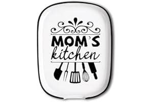 ANATTASOUL Reposa Cucharas Cocina Ceramica,Soporte Utensilios Cocina para Cucharas de Cafe Vintage Pequeño,Porcelana Soporte de Cuchara Base de Cerámica Paletas(Cocina de Mamá)