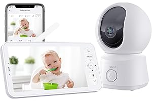 ARENTI 2.5K Pet Dog Camera with Phone App, 4MP Indoor Security Baby Camera 2.4G/5GHz Dual-Band WiFi, Pan/Tilt, AI Human Motion Detection, Auto Tracking, 2-Way Talk, Night Vision, Works with Alexa