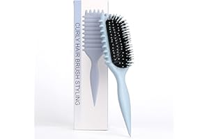 AICEROUS 2024 New Brosse à Cheveux Bouclés Curl Defining Brush Brosse Définition Boucles, pour peigner et définir les hair (B)