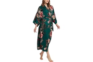 CUTESWAN Ladies Kimono Dressing Gowns Floral Kimono Robe Printed Cardigan for Women Wedding Bonding Party Pyjamas