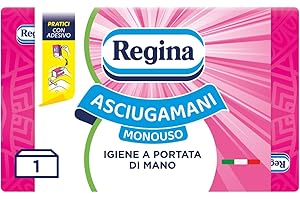 Regina Disposable Towels - Pack of 100 Services, Practical and Hygienic Disposable Towels, 100% FSC Cellulose, Biodegradable, Dispenser Pack