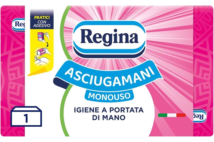 Regina Asciugamani Monouso – Confezione da 100 Servizi | Asciugamani Usa e Getta Pratici ed Igienici, 100% Cellulosa FSC, Bio