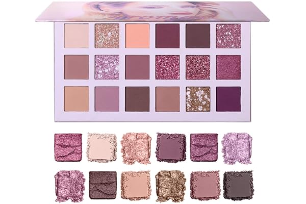 UCANBE palette de fards à paupières Nude 18 couleurs Matte Shimmer Glitter Multi-Reflective Shades Teint Ultra Pigmenté Maquillage Ombre à Paupières