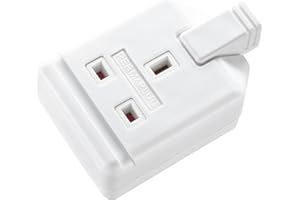 Masterplug Heavy Duty Single Socket Trailing Socket, without Plug and Cable, White