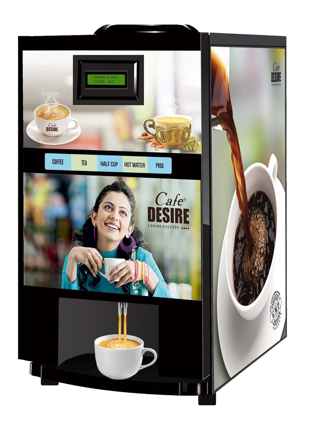 Cafe DESIRE I DRINK SUCCESS Coffee Machine Review for Offices and Shops