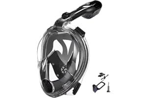 V VILISUN Diving Mask Full Face Mask Effortless Breathing Diving Goggles Foldable Snorkel Mask Anti-Fog and Anti-Leak Technology with 180° Field of View and Camera Holder for Adults