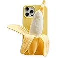 SGVAHY Phone Case Compatible with iPhone 15 Case Cute Unique Funny Banana Design Soft Decompression Silicone Case Ultra-Thin Non-Slip Shockproof Protective Case for iPhone 15 Women Men