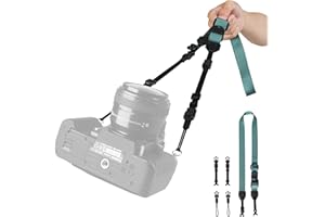 TARION Pasek do aparatu 4 w 1 pasek na ramię do aparatu pasek na szyję DSLR pasek na nadgarstek wielofunkcyjny pasek crossbody z klamrami szybkiego zwalniania do Nikon Canon, Sony, Pentax, Fuji,