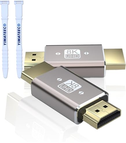 2 Stuks 8K HDMI 2.1 90 Graden Adapter - Up Angle Mannelijk Naar Vrouwelijk 4K 120Hz