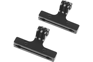 D&F 2pcs Bicycle Saddle Rail Mount Pannier Rack Clamp for All GoPro hero SJCAM YI AKASO Campark Crosstour and other Action Camera