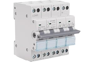 Jadeshay Dual Power Transferschalter, GYHO9-63 Manueller Transferschalter Lasttrennschalter 63A Umschalter 4 Polig 400VAC Elektrischer Wahlschalter