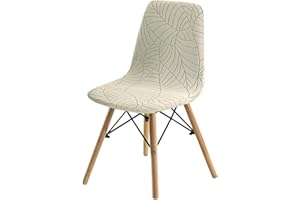 ZZDZW Coprisedie Con Schienale 2/4/6 Pezzi, Copri Sedie Da Cucina, Coprisedie Elasticizzato, Coprisedia Antigraffio Gatto, Copri Sedia Soggiorno, Coprisedie Universali Sala Da Pranzo ( Color : Beige , Size