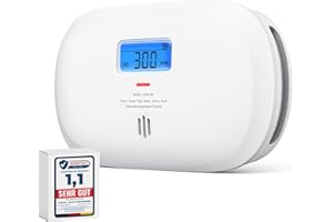 X-Sense Détecteur de Monoxyde de Carbone Autonome, Détecteur de CO avec Durée de Vie de 10 Ans et Pile Remplaçable, Affichage Numérique et Mémoire de Valeur de Crête, XC0C-SR, Lot de 1