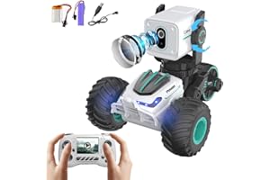 3T6B Voiture Télécommandée avec 1080p Caméra,Crawler Truck Télécommande avec écran,Jeux Extérieur Fonction de Conversation en Mode Vocal,Peut Prendre des Photos et des vidéos,pour Adultes et Enfants