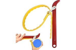 DECORDWELL Clé pour Filtre à Huile Réglable,Clé à Bande de 8 Pouces,Clé à Sangle Multifonctions,Clé à Griffe pour Filtres à Eau et Adoucisseurs de Réparation de Voiture de Bidon Vidange Huile Moteur (8)
