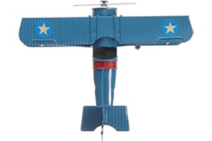 TOYVIAN Modellino Di Aeroplani In Metallo Modello Di Aereo Retrò Aliante Biplano Modello Di Aeroplano Giocattolo Per Bambini Ornamento Scrivania Per Decorazioni Per La Camera