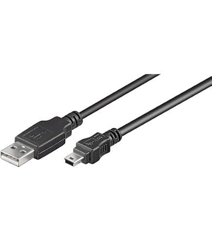 USB 2.0 Kabel Mini-B Auf A – Schwarz, 1 Meter, Für Kamera & MP3-Player