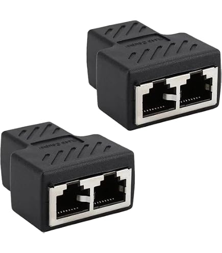 Adaptateur RJ11 Wonvify - Répartiteur Prise Téléphonique 6P4C - Pour Téléphone Et Fax - Pack De 2