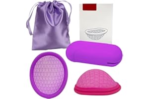 Periodenscheibe, CJBIN Wiederverwendbare Menstruationsscheibe, Weiche Menstruationstasse aus Silikon, Auslaufsicher Menstruation Disc BPA-frei Menstruationsscheiben, Alternativen zu Tampons